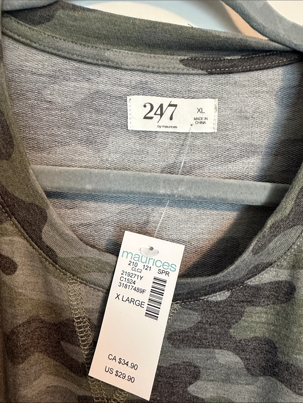Maurices Olive Green Camo T-Shirt Dress - Picture 2 of 3